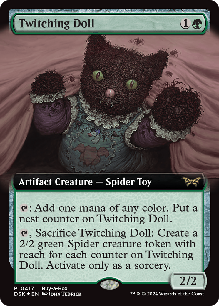 Twitching Doll (Extended Art) (Buy-a-box) [Duskmourn: House of Horror Promos] | Dumpster Cat Games