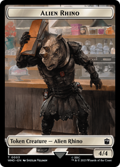 Alien Rhino // Cyberman Double-Sided Token [Doctor Who Tokens] | Dumpster Cat Games