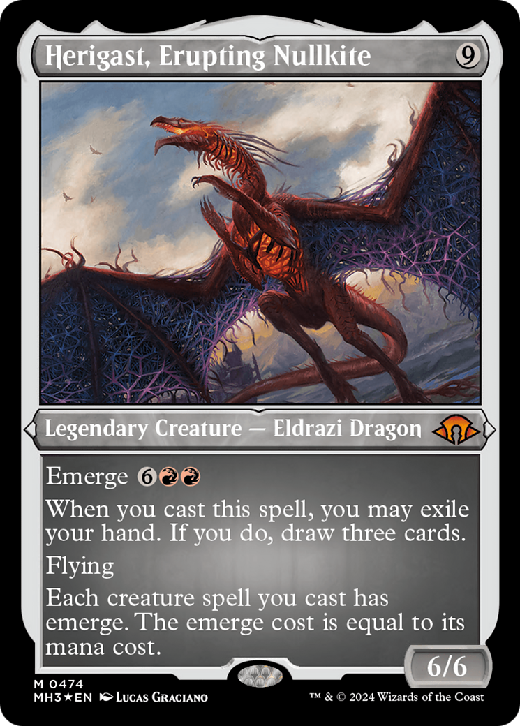 Herigast, Erupting Nullkite (Foil Etched) [Modern Horizons 3] | Dumpster Cat Games