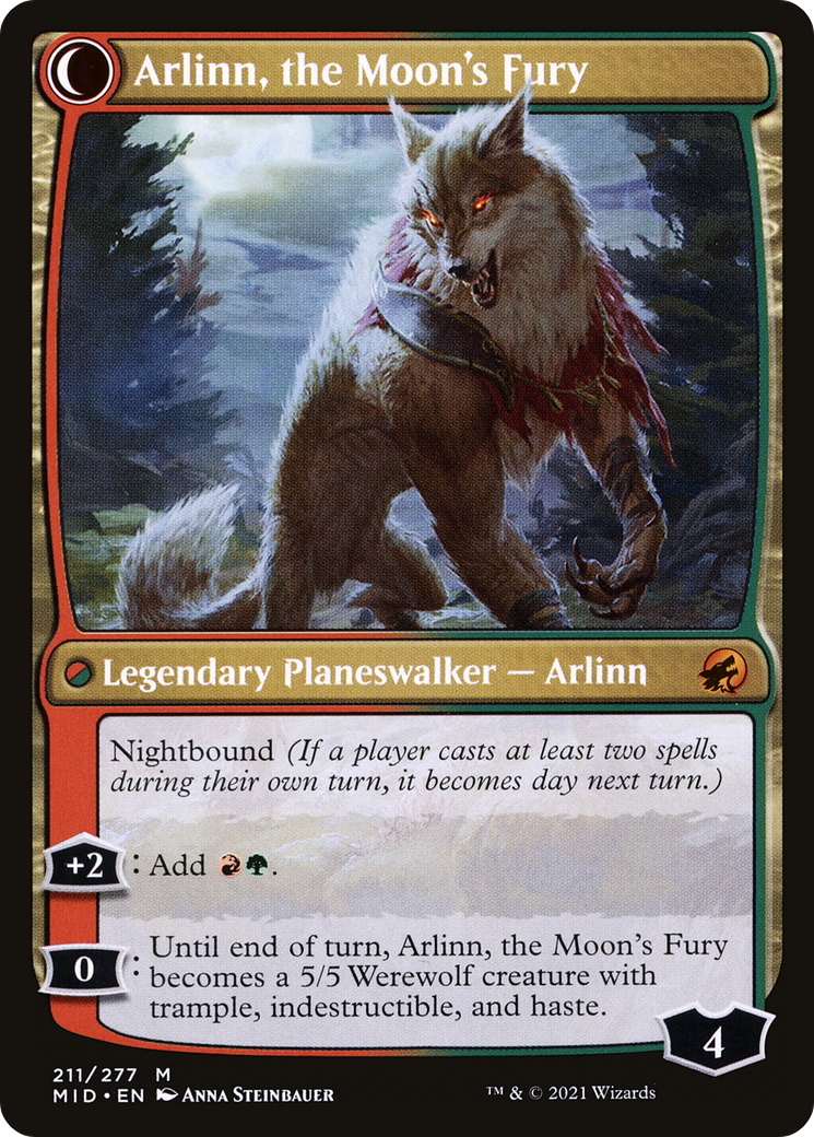 Arlinn, the Pack's Hope // Arlinn, the Moon's Fury [Secret Lair: From Cute to Brute] | Dumpster Cat Games