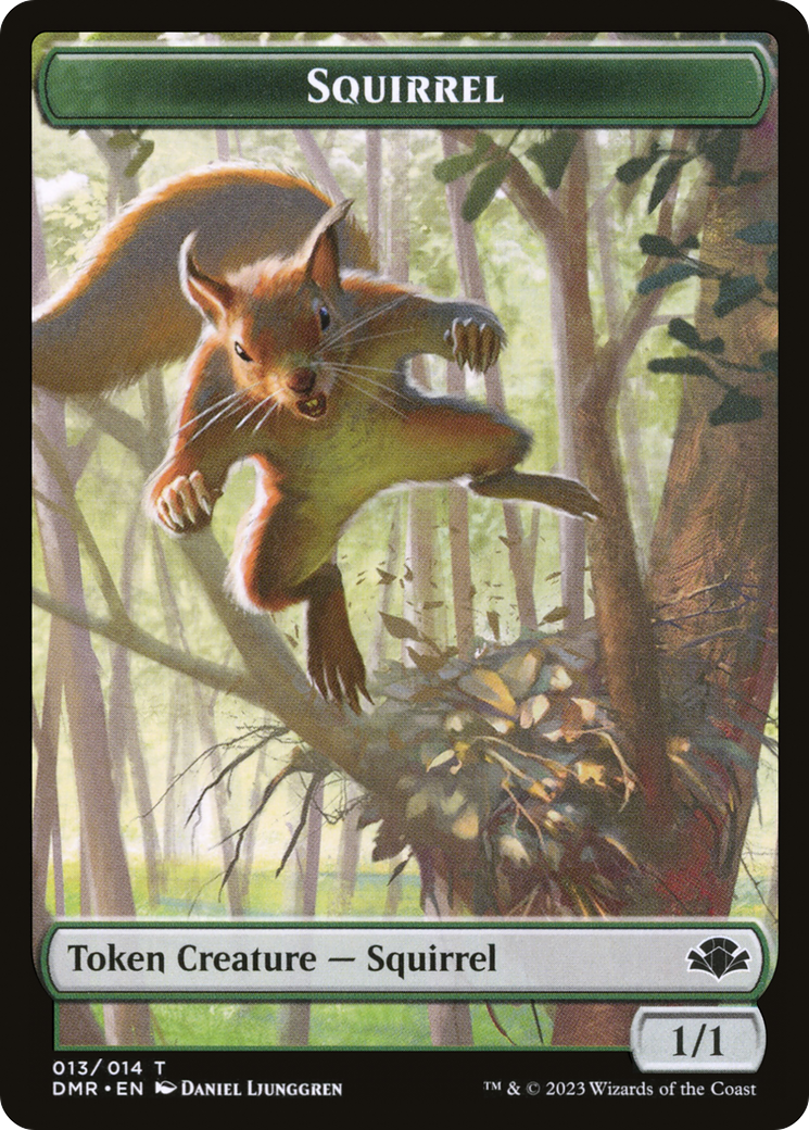 Squirrel Token [Dominaria Remastered Tokens] | Dumpster Cat Games