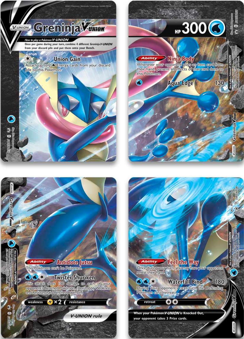 Greninja V-Union (Set of 4) [Sword & Shield: Black Star Promos] | Dumpster Cat Games