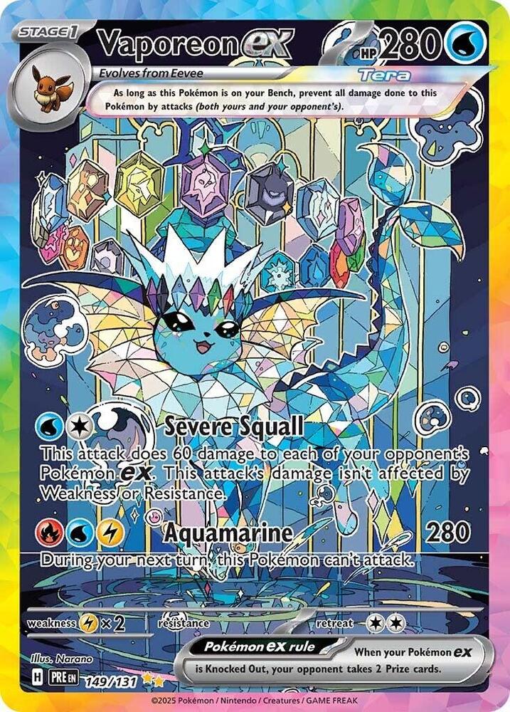 Vaporeon ex (149/131) [Scarlet & Violet: Prismatic Evolutions] | Dumpster Cat Games