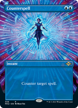 Counterspell (Borderless Alternate Art) [Modern Horizons 2] | Dumpster Cat Games