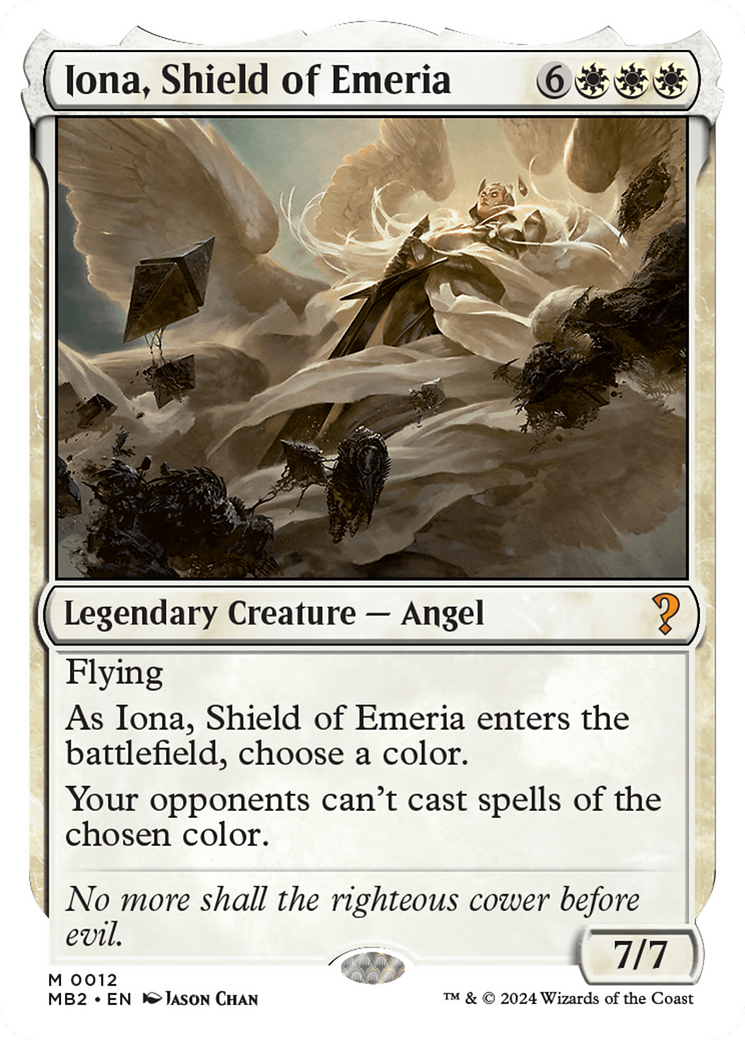 Iona, Shield of Emeria (White Border) [Mystery Booster 2] | Dumpster Cat Games