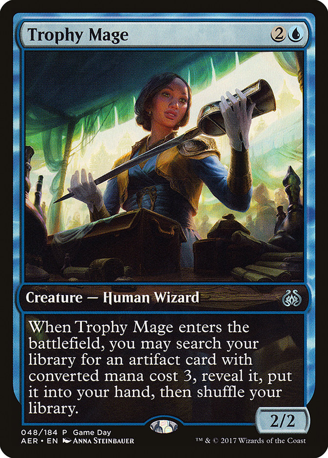 Trophy Mage (Game Day) [Aether Revolt Promos] | Dumpster Cat Games