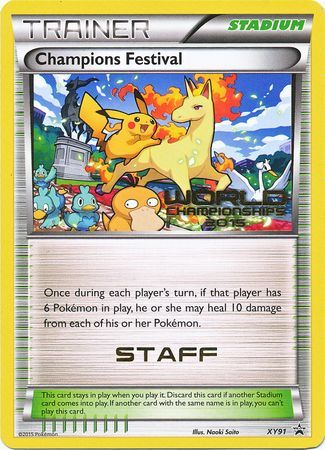 Champions Festival 2015 Staff (XY91) [XY: Black Star Promos] | Dumpster Cat Games