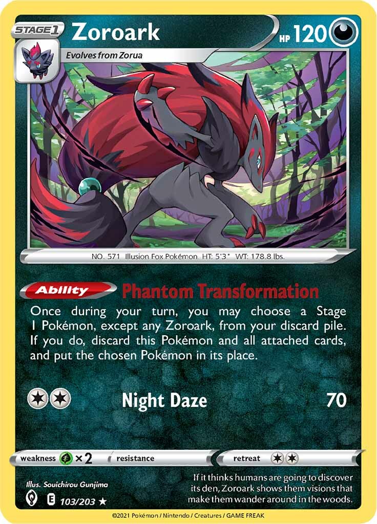 Zoroark (103/203) [Sword & Shield: Evolving Skies] | Dumpster Cat Games