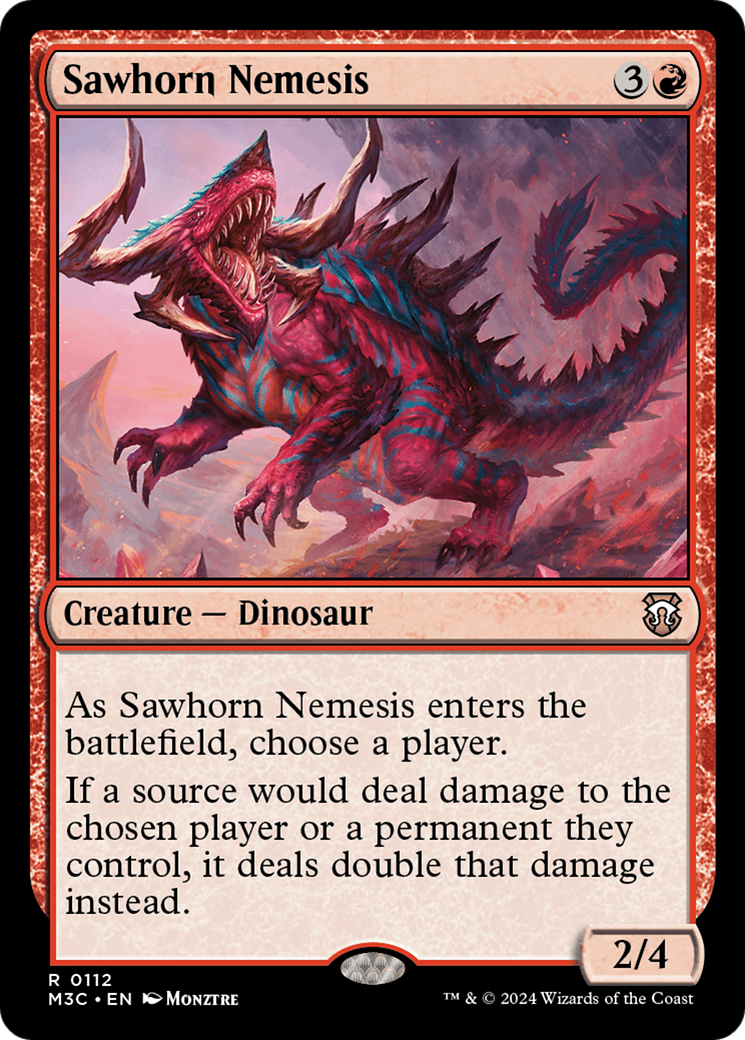 Sawhorn Nemesis [Modern Horizons 3 Commander] | Dumpster Cat Games