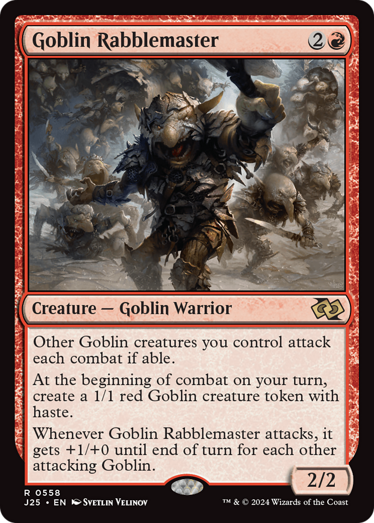 Goblin Rabblemaster [Foundations Jumpstart] | Dumpster Cat Games