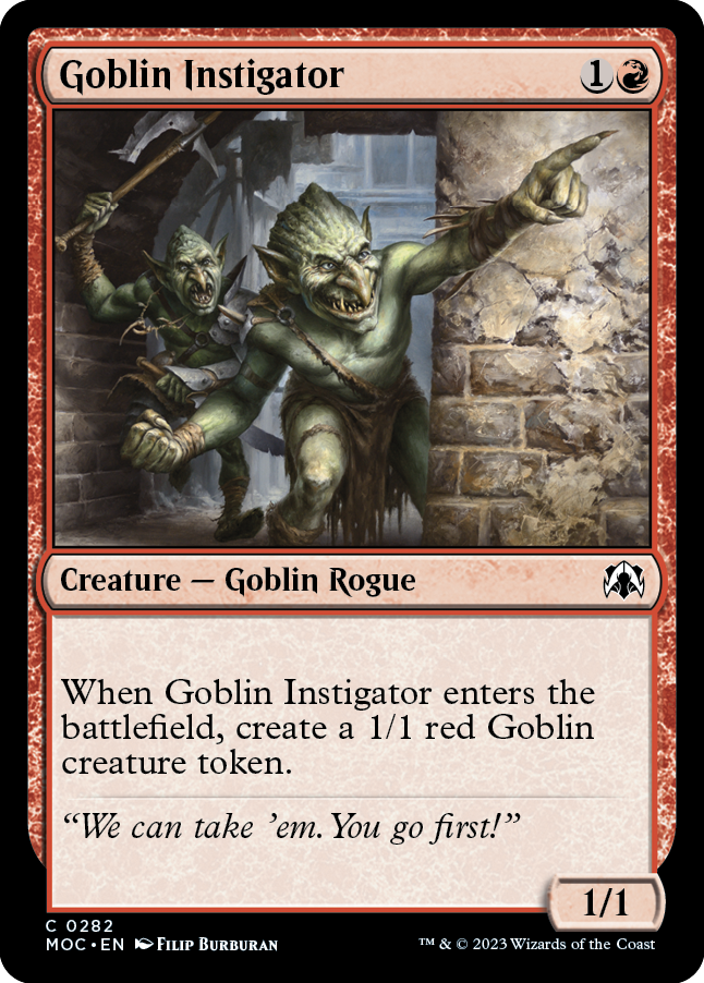 Goblin Instigator [March of the Machine Commander] | Dumpster Cat Games