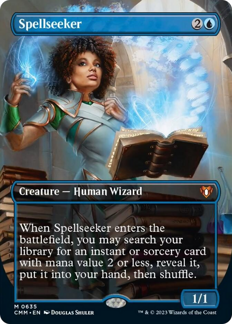 Spellseeker (Borderless Alternate Art) [Commander Masters] | Dumpster Cat Games