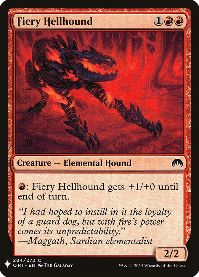 Fiery Hellhound [Mystery Booster] | Dumpster Cat Games