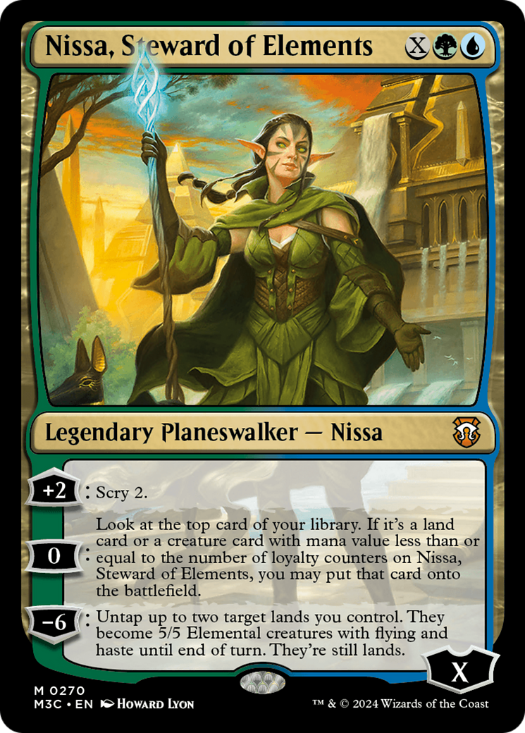 Nissa, Steward of Elements (Ripple Foil) [Modern Horizons 3 Commander] | Dumpster Cat Games