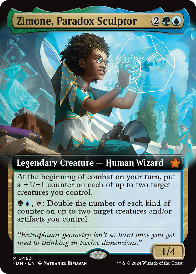 Zimone, Paradox Sculptor (Extended Art) [Foundations] | Dumpster Cat Games