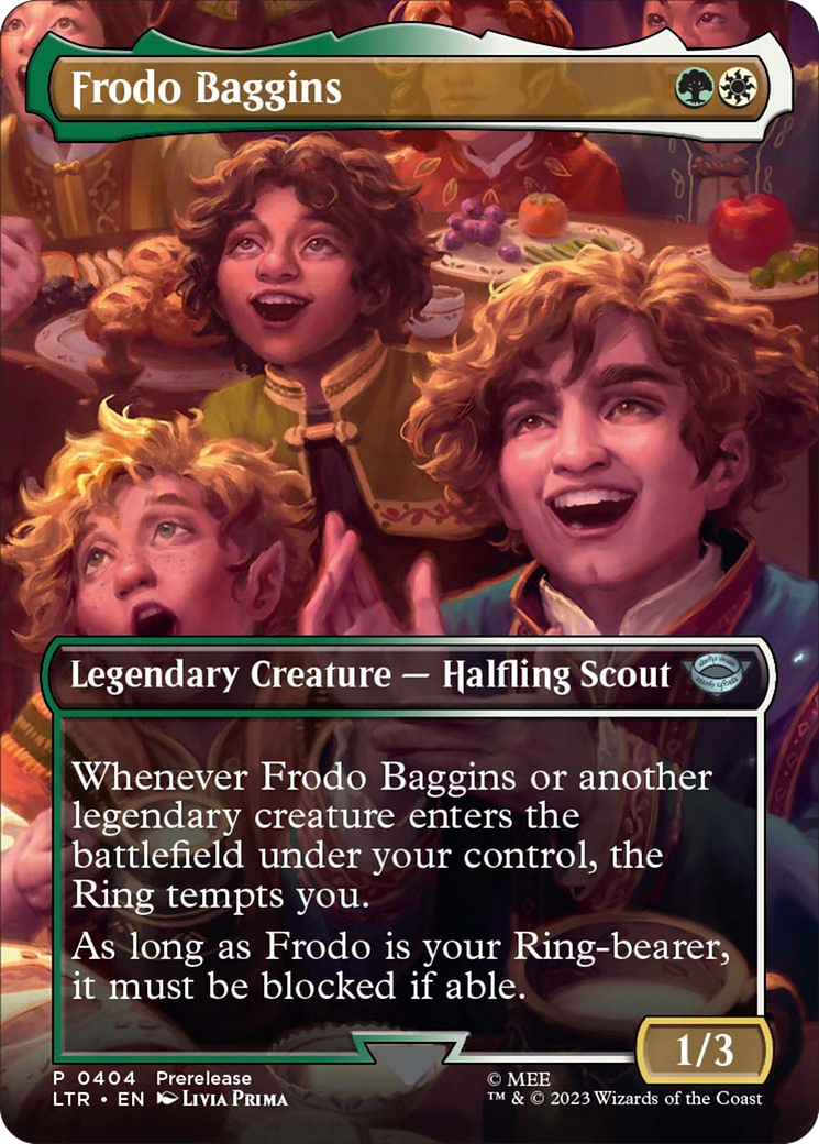 Frodo Baggins (Borderless Alternate Art) [The Lord of the Rings: Tales of Middle-Earth] | Dumpster Cat Games