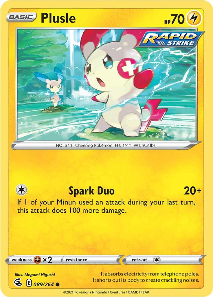 Plusle (089/264) [Sword & Shield: Fusion Strike] | Dumpster Cat Games