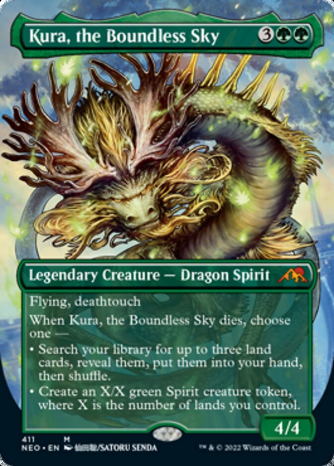 Kura, the Boundless Sky (Borderless Alternate Art) [Kamigawa: Neon Dynasty] | Dumpster Cat Games