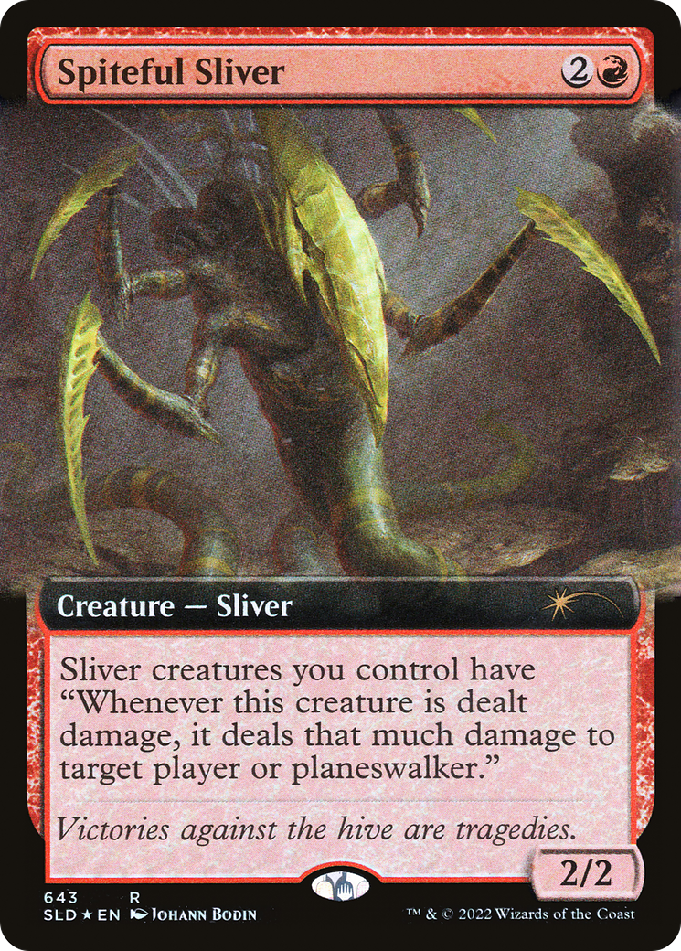 Spiteful Sliver (Extended Art) [Secret Lair Drop Promos] | Dumpster Cat Games