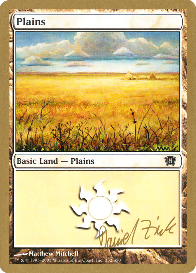 Plains (dz332) (Daniel Zink) [World Championship Decks 2003] | Dumpster Cat Games