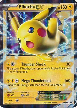 Pikachu EX (XY174) (Jumbo Card) [XY: Black Star Promos] | Dumpster Cat Games