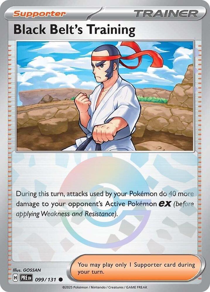 Black Belt's Training (099/131) (Poke Ball Pattern) [Scarlet & Violet: Prismatic Evolutions] | Dumpster Cat Games