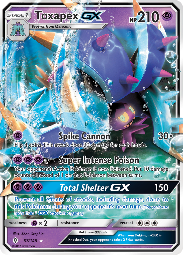 Toxapex GX (57/145) [Sun & Moon: Guardians Rising] | Dumpster Cat Games