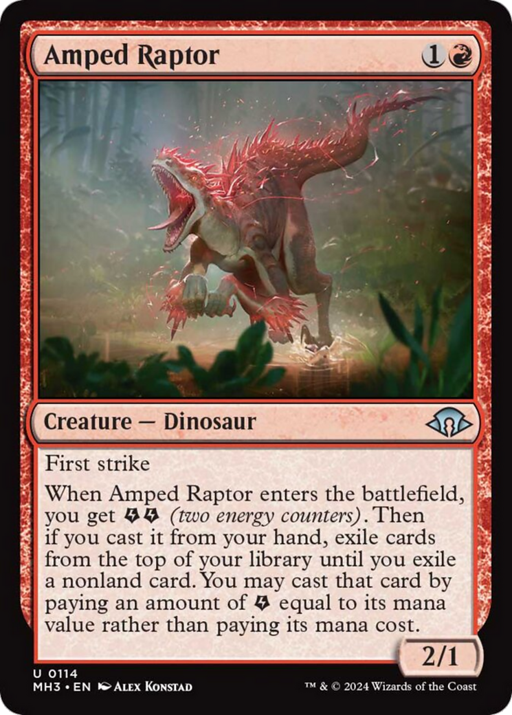 Amped Raptor [Modern Horizons 3] | Dumpster Cat Games