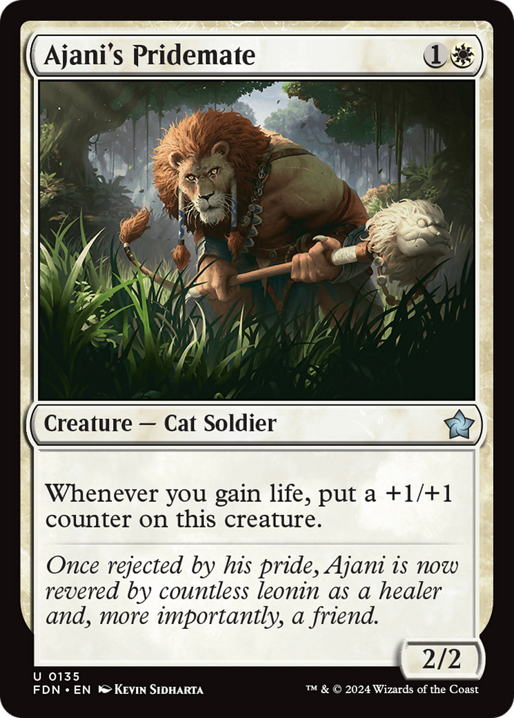 Ajani's Pridemate [Foundations] | Dumpster Cat Games