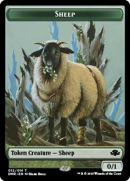 Zombie // Sheep Double-Sided Token [Dominaria Remastered Tokens] | Dumpster Cat Games