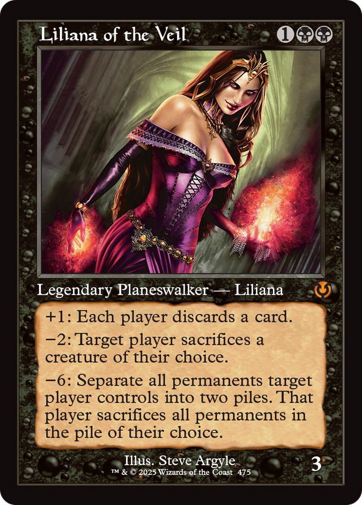 Liliana of the Veil (Retro Frame) [Innistrad Remastered] | Dumpster Cat Games