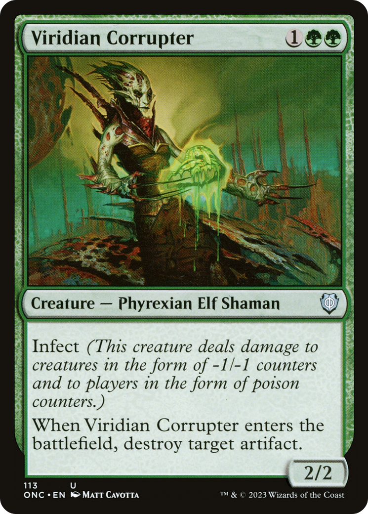 Viridian Corrupter [Phyrexia: All Will Be One Commander] | Dumpster Cat Games