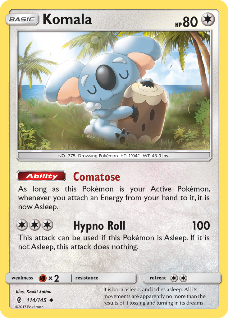 Komala (114/145) [Sun & Moon: Guardians Rising] | Dumpster Cat Games