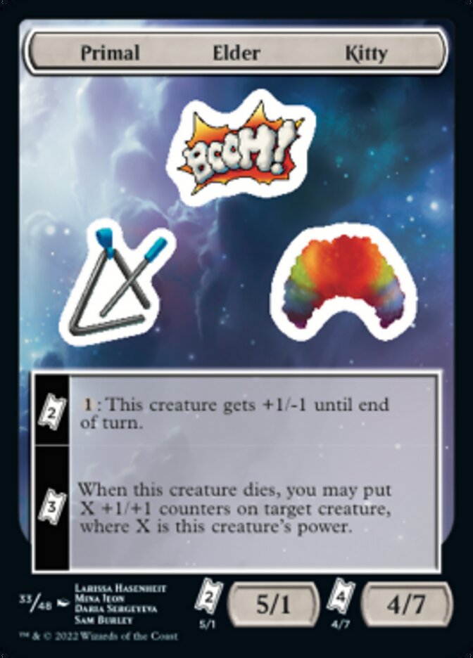 Primal Elder Kitty [Unfinity Stickers] | Dumpster Cat Games