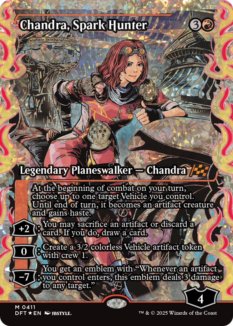 Chandra, Spark Hunter (Showcase) (Fracture Foil) [Aetherdrift] | Dumpster Cat Games