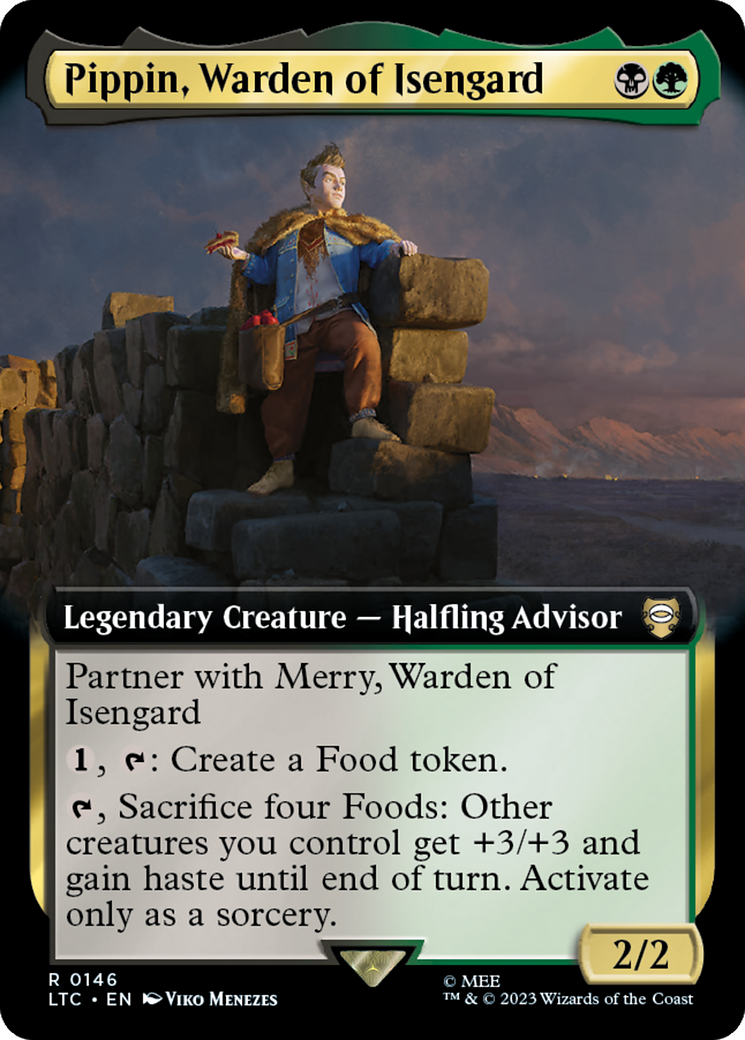 Pippin, Warden of Isengard (Extended Art) [The Lord of the Rings: Tales of Middle-Earth Commander] | Dumpster Cat Games