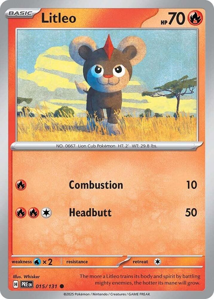 Litleo (015/131) [Scarlet & Violet: Prismatic Evolutions] | Dumpster Cat Games