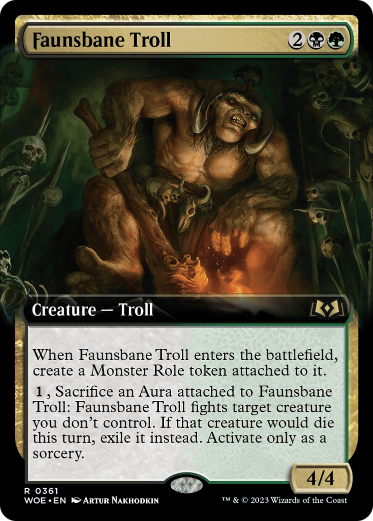 Faunsbane Troll (Extended Art) [Wilds of Eldraine] | Dumpster Cat Games