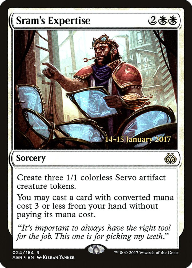 Sram's Expertise [Aether Revolt Prerelease Promos] | Dumpster Cat Games