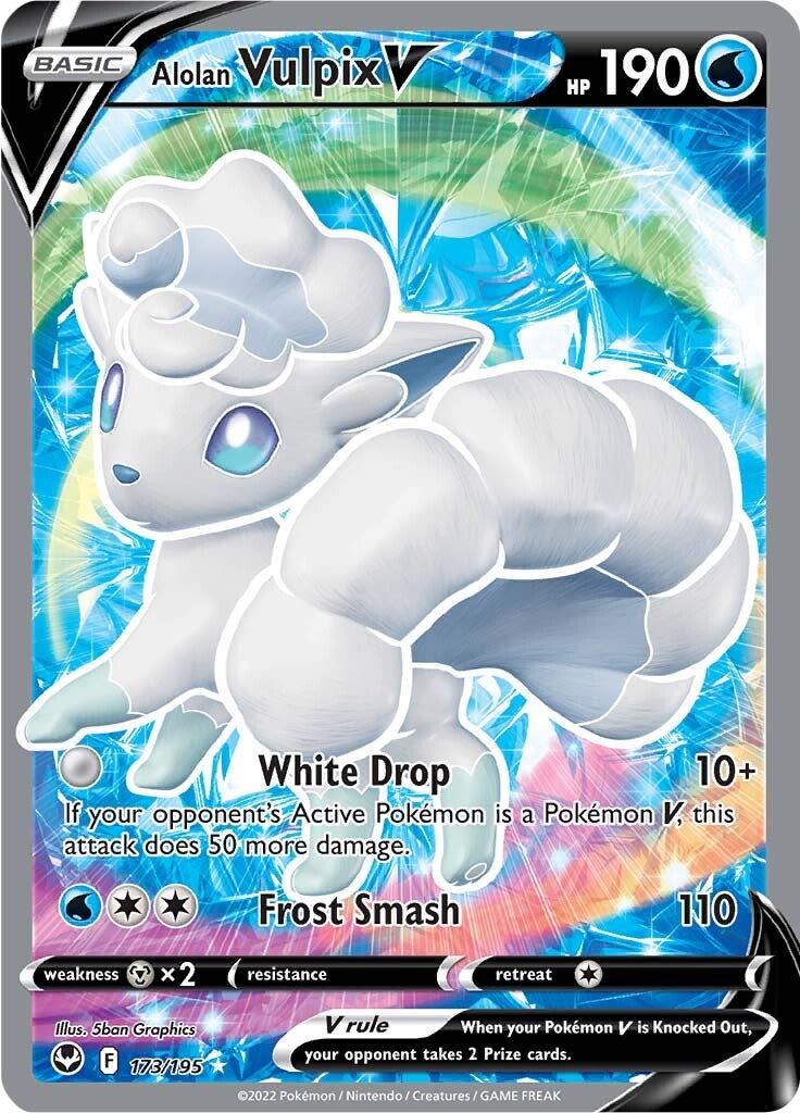 Alolan Vulpix V (173/195) [Sword & Shield: Silver Tempest] | Dumpster Cat Games