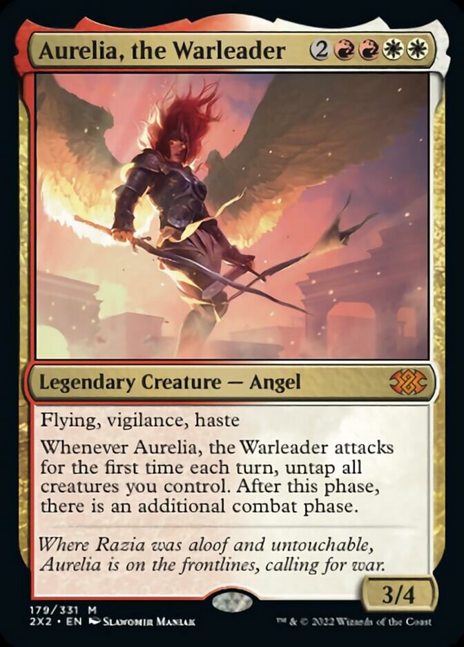 Aurelia, the Warleader [Double Masters 2022] | Dumpster Cat Games