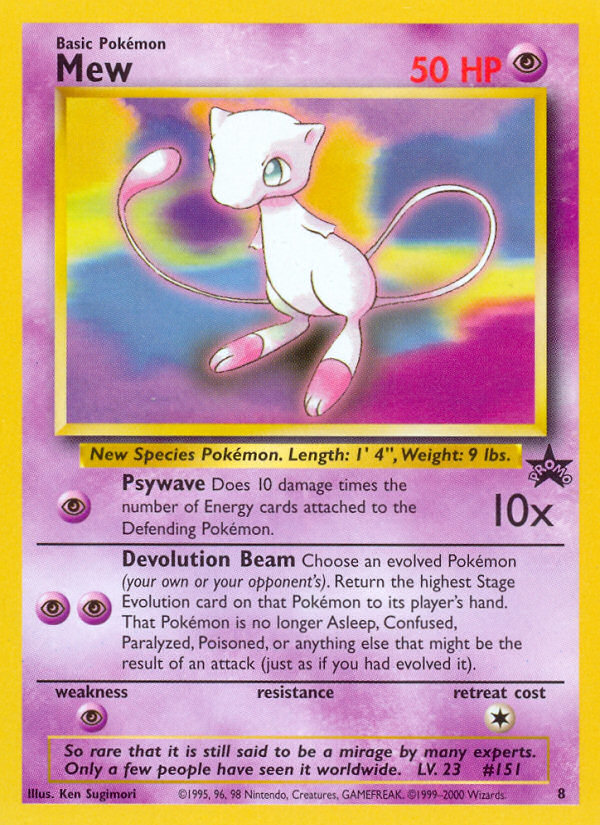 Mew (8) [Wizards of the Coast: Black Star Promos] | Dumpster Cat Games