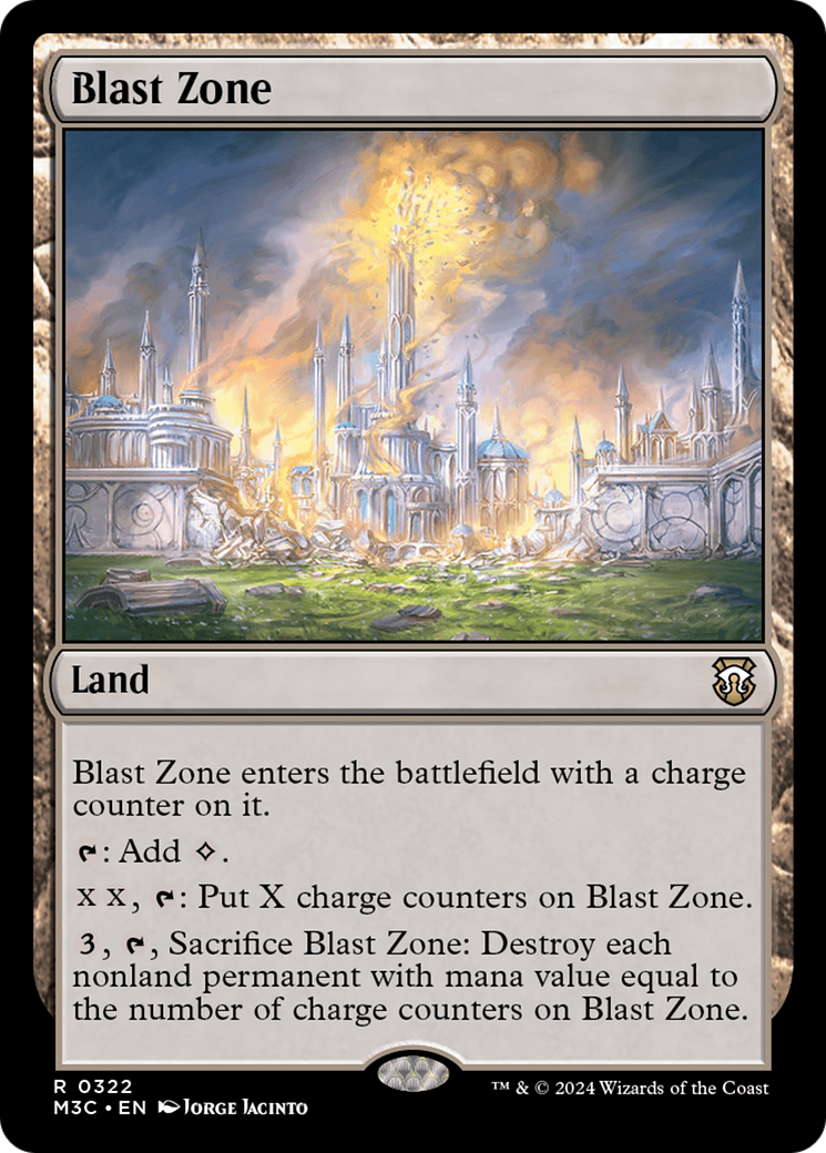 Blast Zone (Ripple Foil) [Modern Horizons 3 Commander] | Dumpster Cat Games