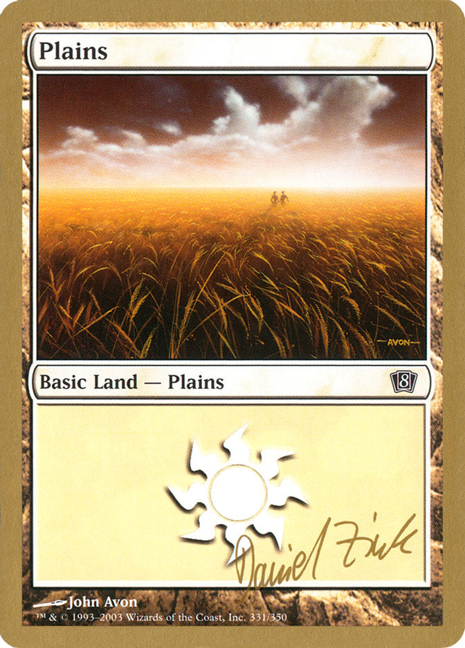 Plains (dz331) (Daniel Zink) [World Championship Decks 2003] | Dumpster Cat Games