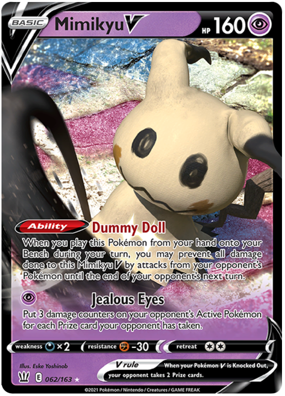 Mimikyu V (062/163) [Sword & Shield: Battle Styles] | Dumpster Cat Games