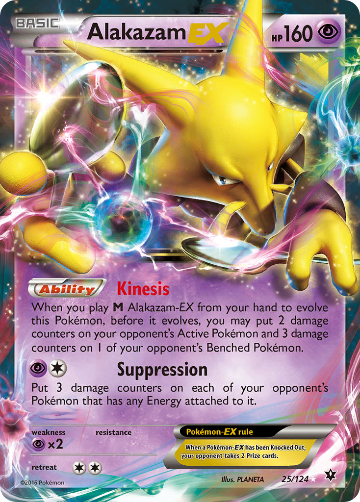 Alakazam EX (25/124) [XY: Fates Collide] | Dumpster Cat Games