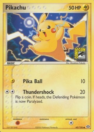 Pikachu (60/106) (2005 San Diego Comic Con) [Miscellaneous Cards] | Dumpster Cat Games