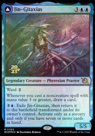 Jin-Gitaxias // The Great Synthesis [March of the Machine Prerelease Promos] | Dumpster Cat Games