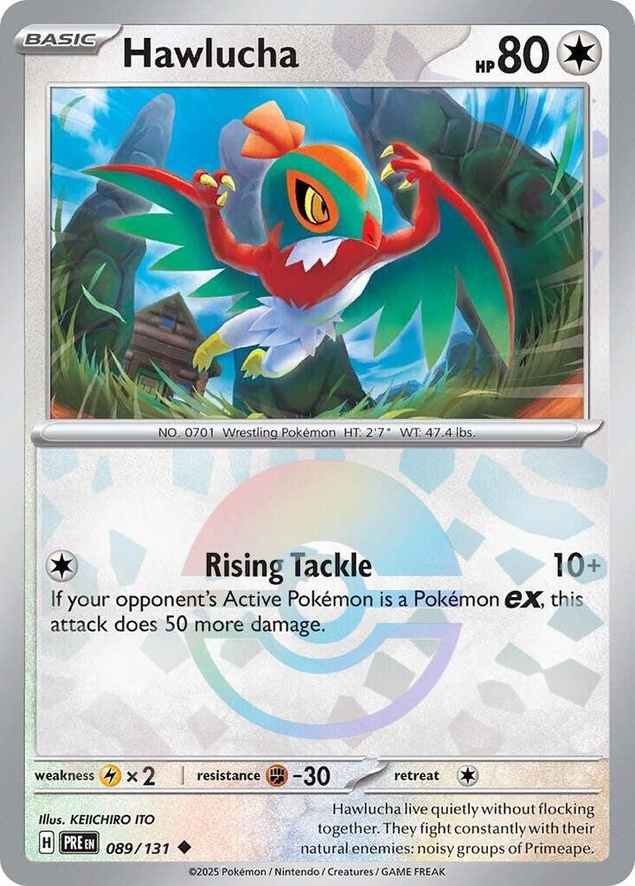 Hawlucha (089/131) (Poke Ball Pattern) [Scarlet & Violet: Prismatic Evolutions] | Dumpster Cat Games