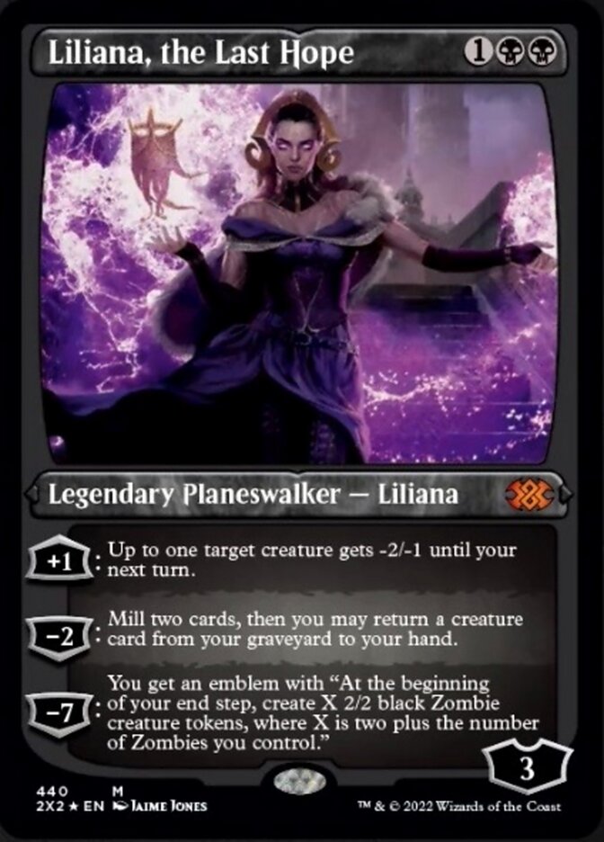 Liliana, the Last Hope (Foil Etched) [Double Masters 2022] | Dumpster Cat Games